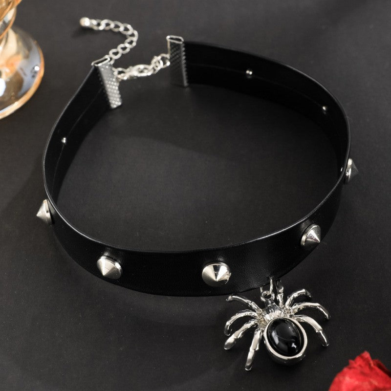 Dark Style Personality Skull Spider Collar Necklaces