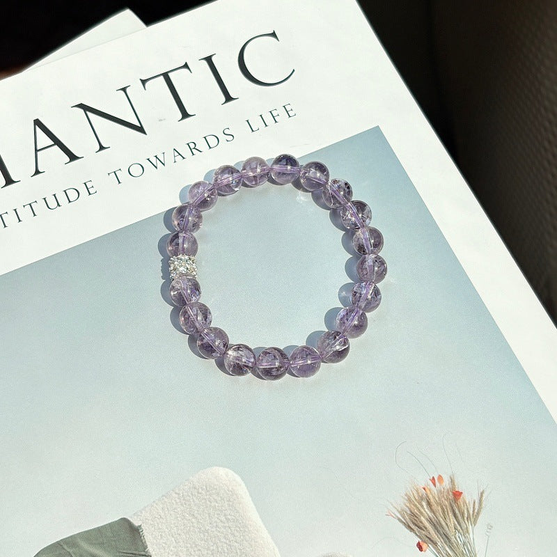 Women's Grape Sparkling Water Natural Purple Asse Crystal Simple Bracelets
