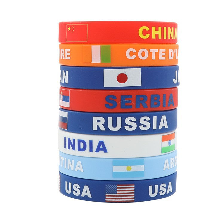 Cup Silicone National Team Canada Ink Flag Bracelets