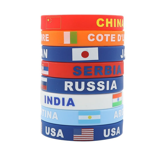 Cup Silicone National Team Canada Ink Flag Bracelets