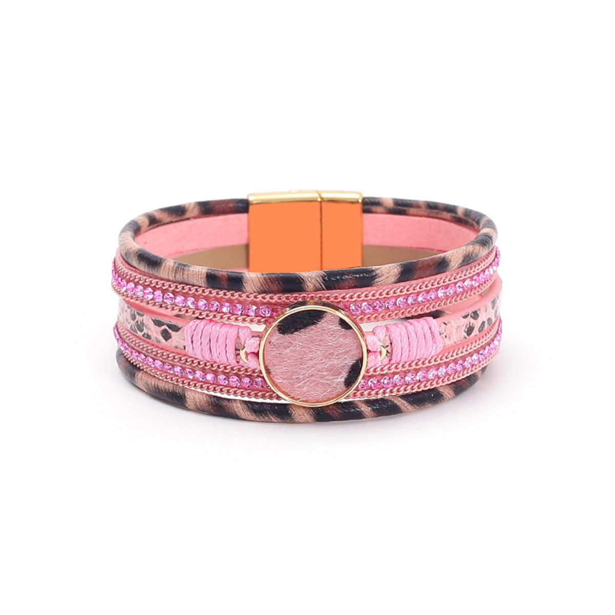 Women's Print Leather Rope Mixed Color Jewelry Bracelets