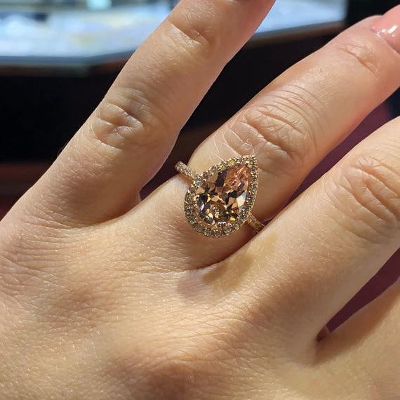 Durable Women's Birthday Gift Champagne Rhinestone Rings