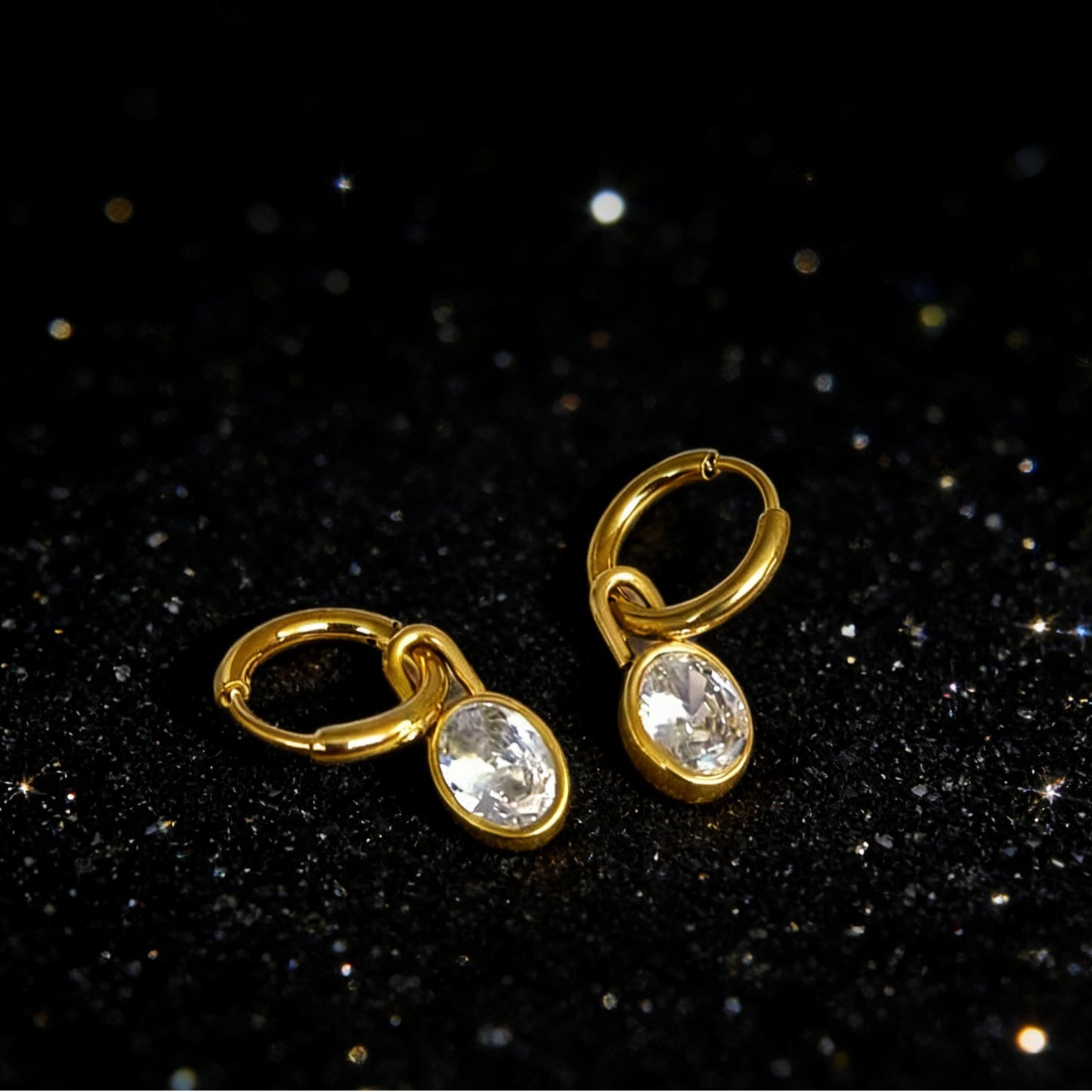 Titanium Steel Zircon Fashion Trendy Simple Texture Not Easy To Earrings