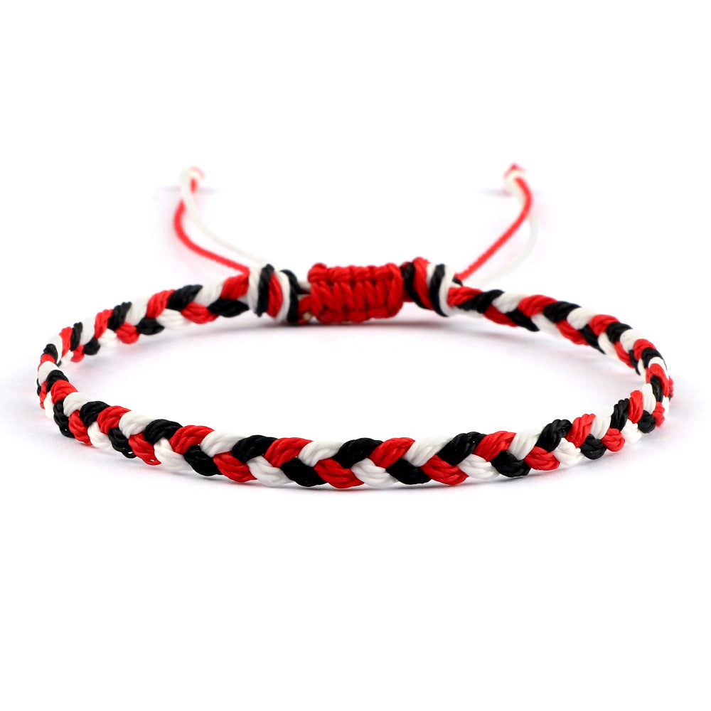 Creative Twist Weave Taiwanese Wax Handmade Hand Unisex Twin Bracelet