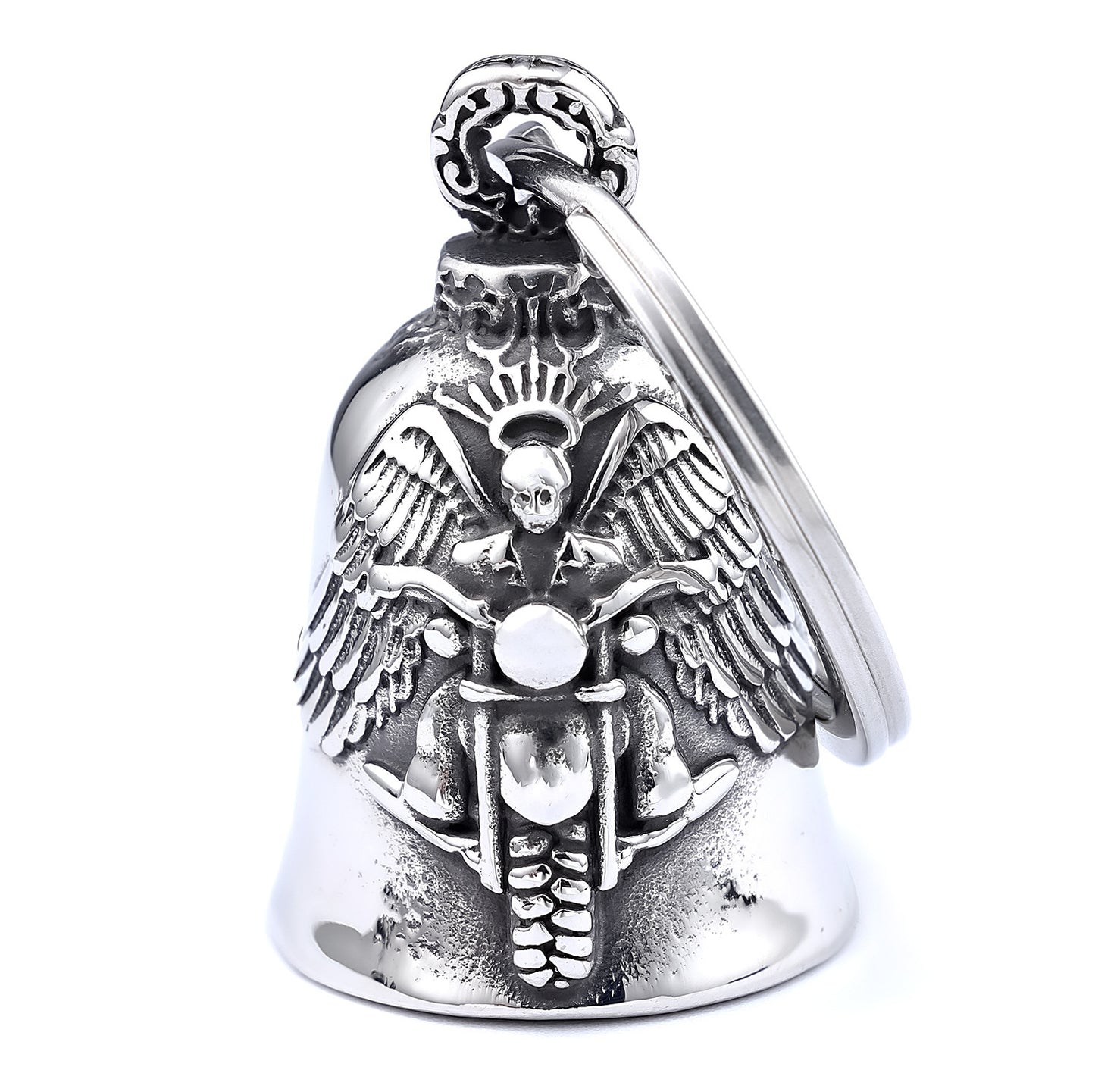 Motorcycle Riding Club Shape Bell Titanium Pendants