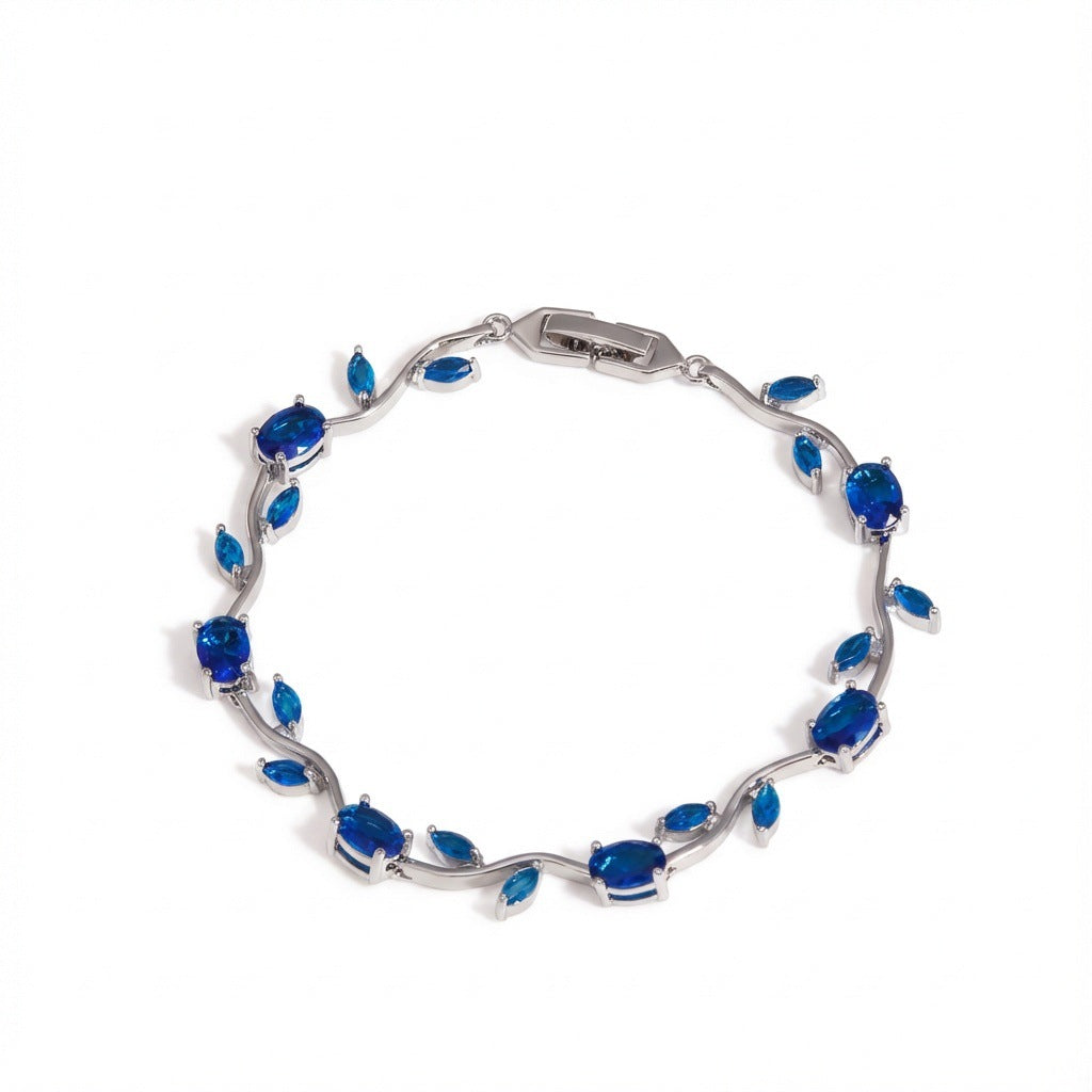 Green Copper Inlaid Zircon Light Luxury High-grade Bracelet