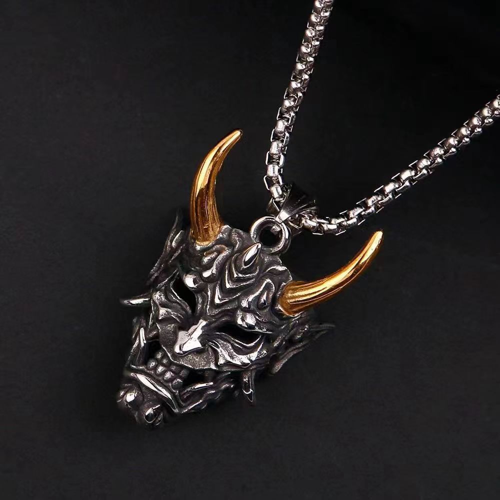 Men's Prajna Fashion Mask Hip Hop Domineering Cool Pendants