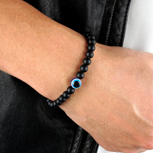 Obsidian White Turquoise Handmade Beaded Hand Bracelets