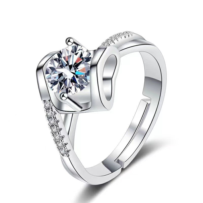 Moissanite Female Affordable Luxury Fashion Niche Rings