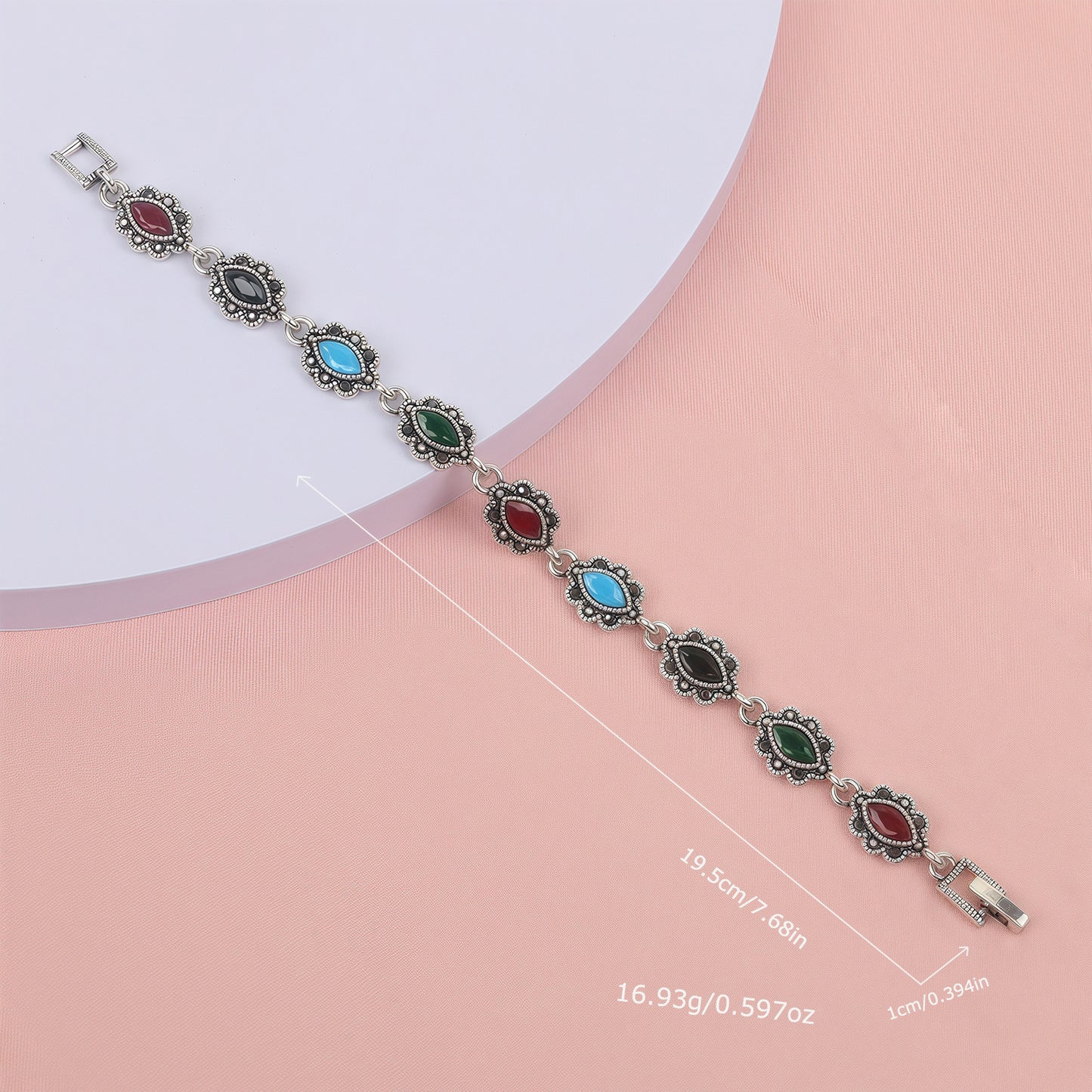 Women's Personality Retro Ethnic Style Inlaid Turquoise Bracelet
