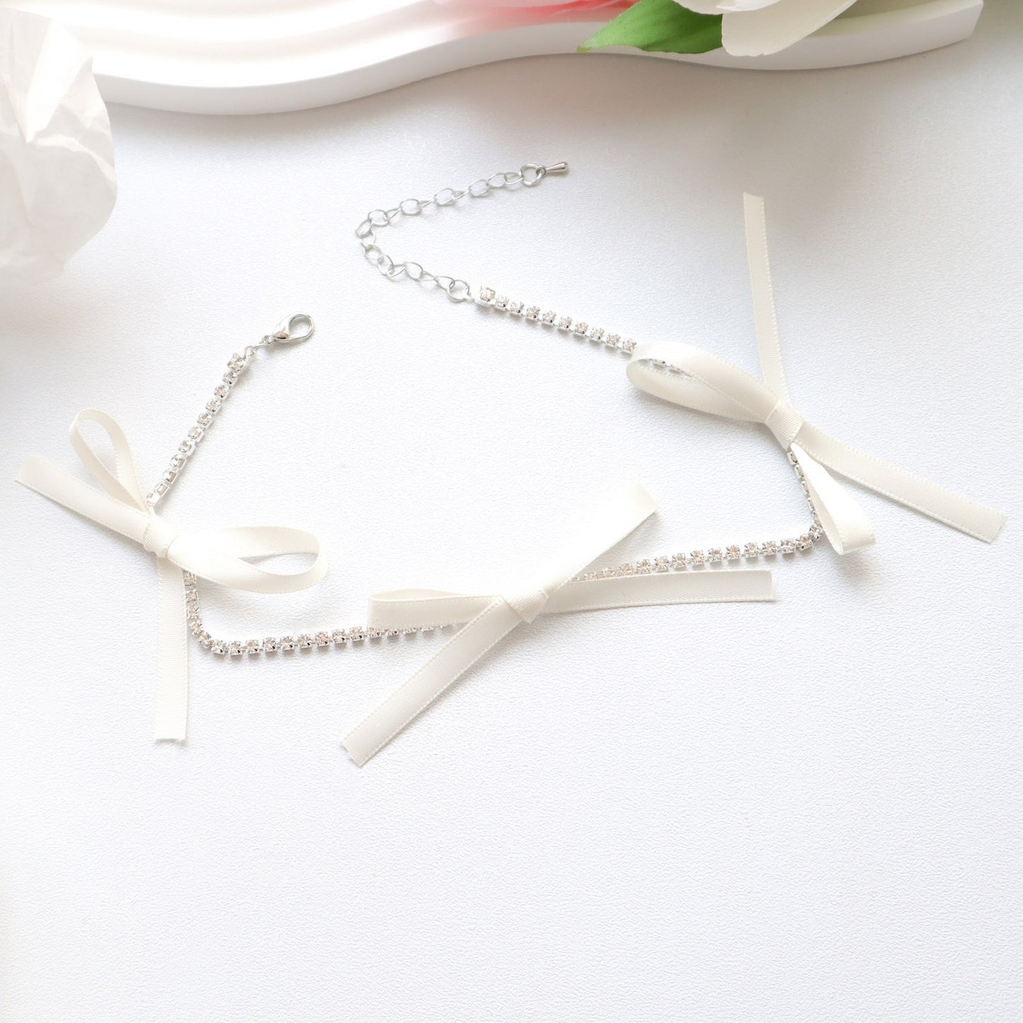 Aesthetics Girly Style Ornament French Hair Tie Ribbon Braiding Necklaces