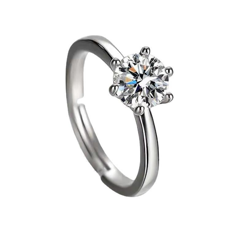 Women's & Men's Moissanite Zircon Engagement For Couple Classic Rings