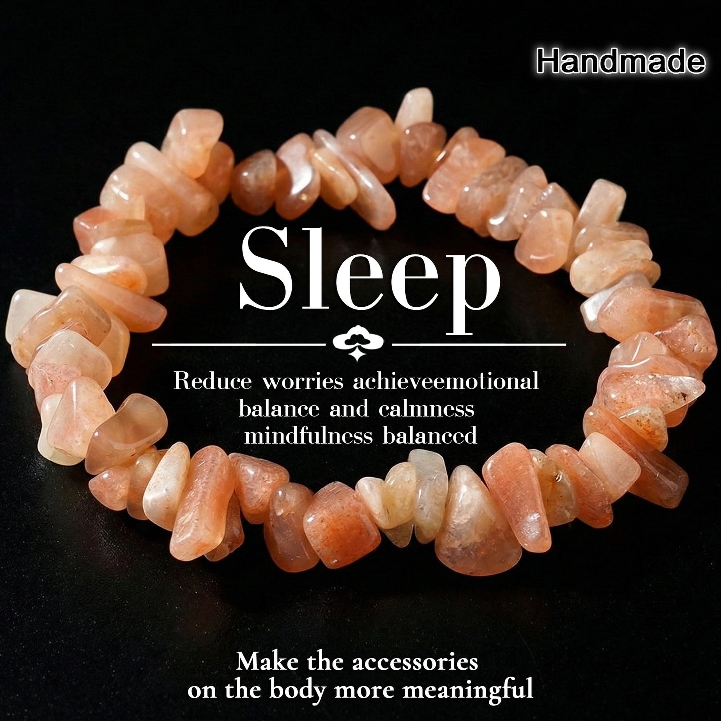 Multicolor Natural Stone Irregular Design Daily Bracelet