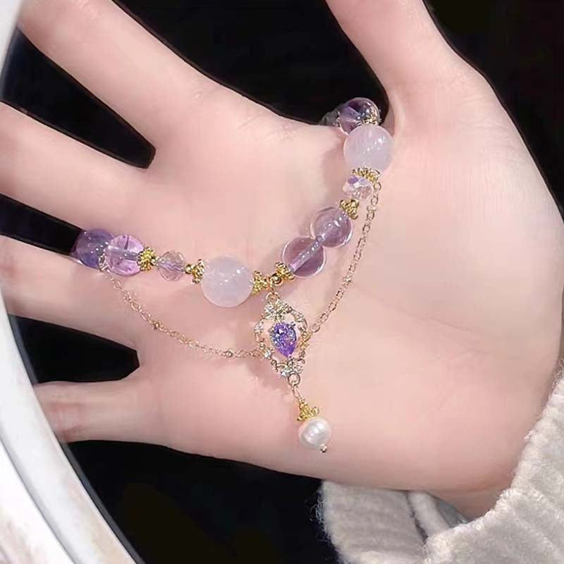 Crystal Lovers Amethyst Beaded Female Girlfriends Bracelets