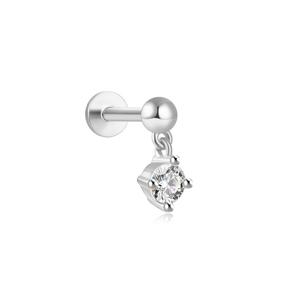 Women's Stars Fashion Flat Head Piercing Thread Ear Earrings