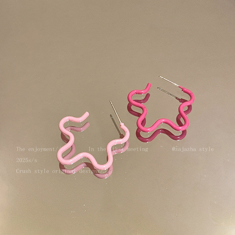 Women's For Seaside Holiday Color Dopamine Design Stud Earrings