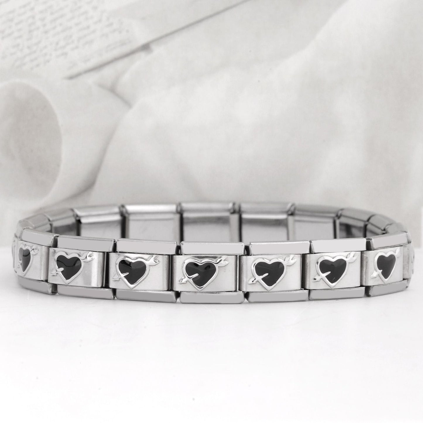 Stainless Steel Heart Love Purple Pink Bracelets