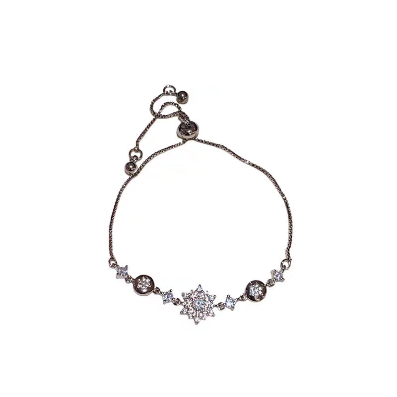 Women's Pull Adjustable Temperamental Exquisite Versatile Design Zircon Bracelet