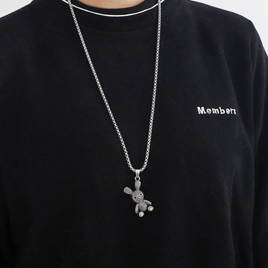 Women's Trendy Hip Hop Rabbit Disco Versatile Personality Necklaces