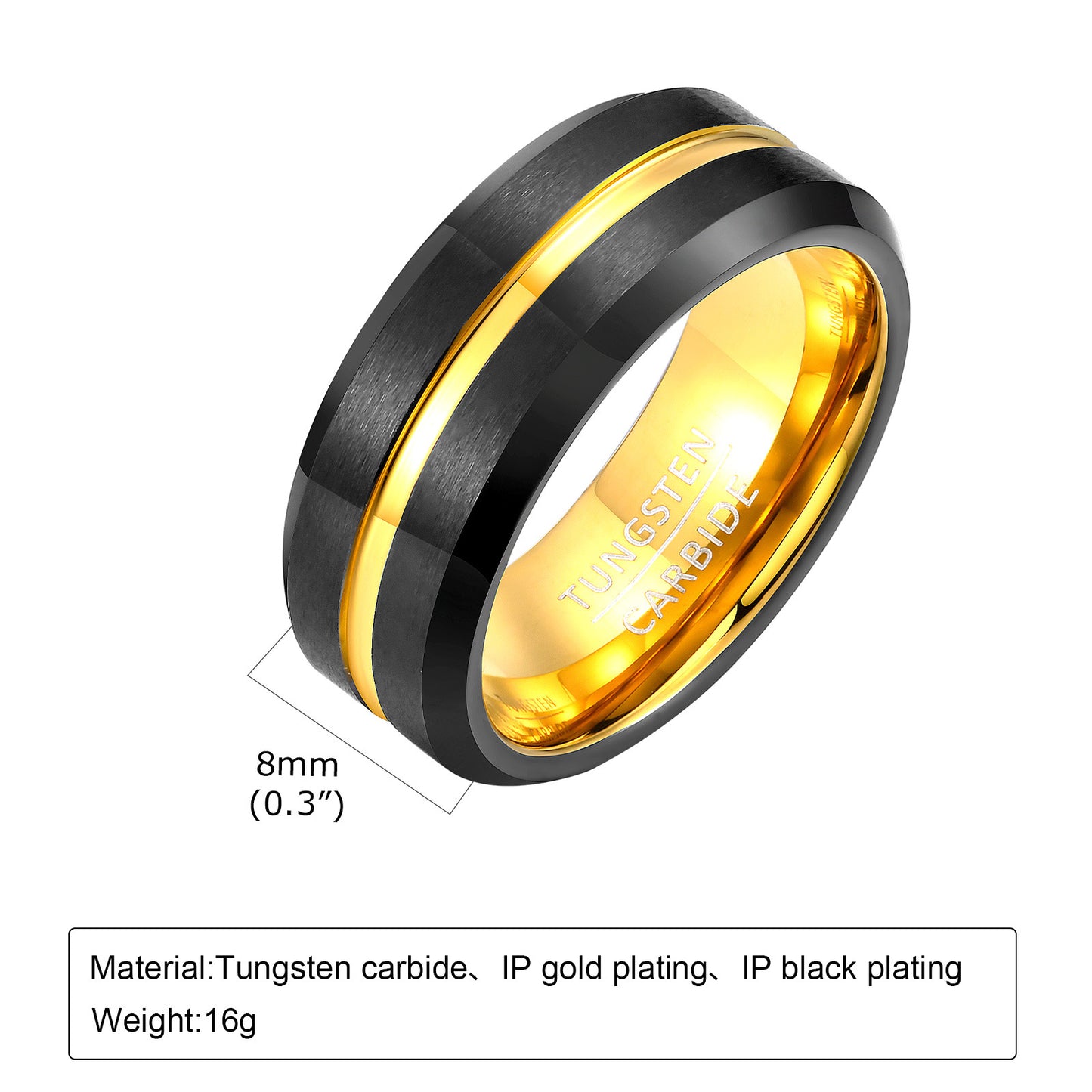 Men's Index Finger Bottle Opening Tungsten Trendy Rings