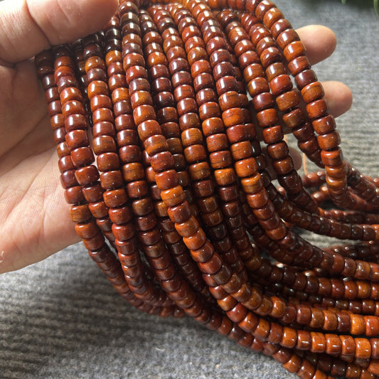 Natural Ox Bone Barrel Beads Buddha Bracelet