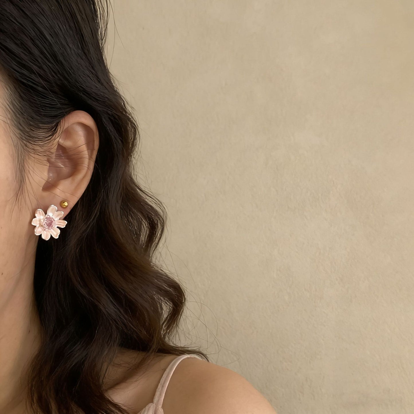 Fresh Sweet Gentle Temperament Versatile Sier Stud Earrings