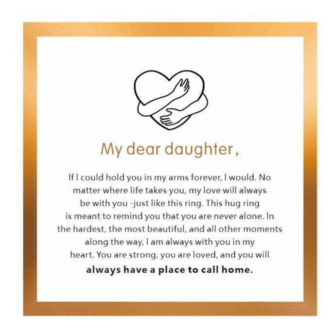 Opening Adjustable Lettering Hug You Card To Give Mom Mother's Rings