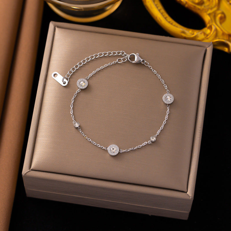 Titanium Steel Female Gold Fashion Light Luxury High Bracelets