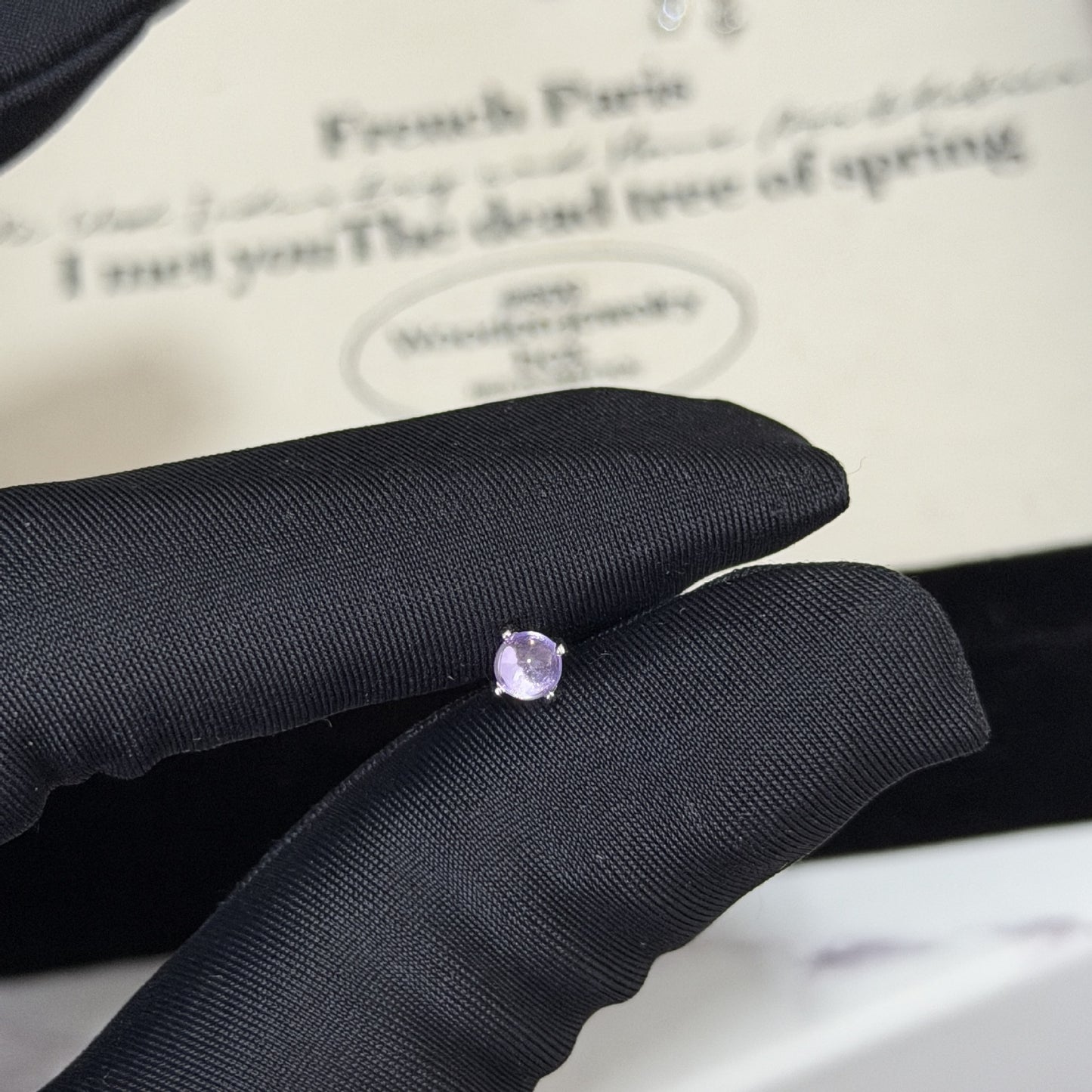 Sweet Cool Purple Twin Double Ear Zircon Flat Bottom Stud Earrings