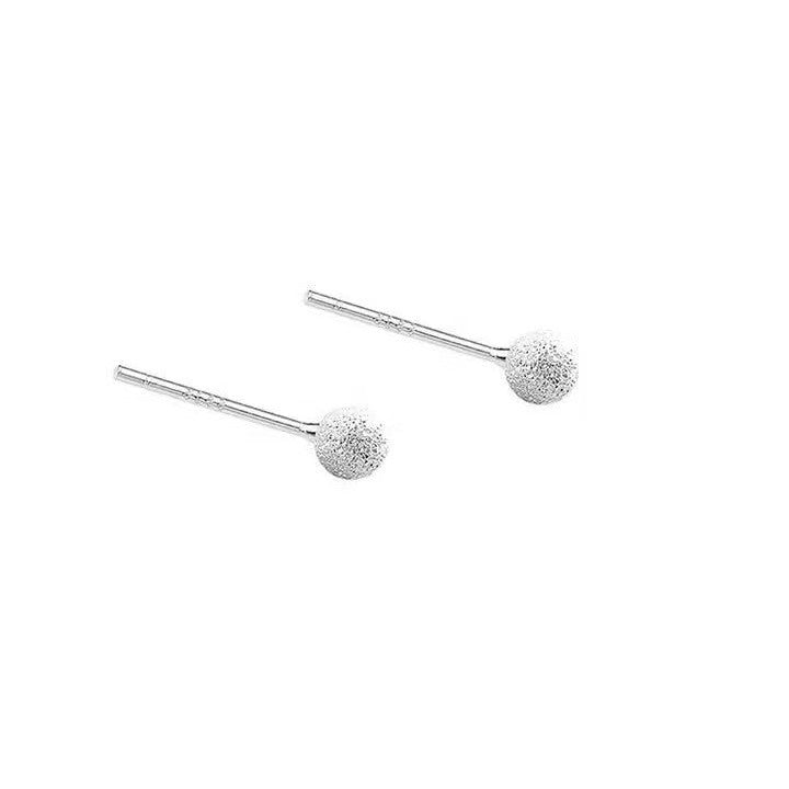 Women's Sterling Sier Simple Small Star Moon Mori Earrings