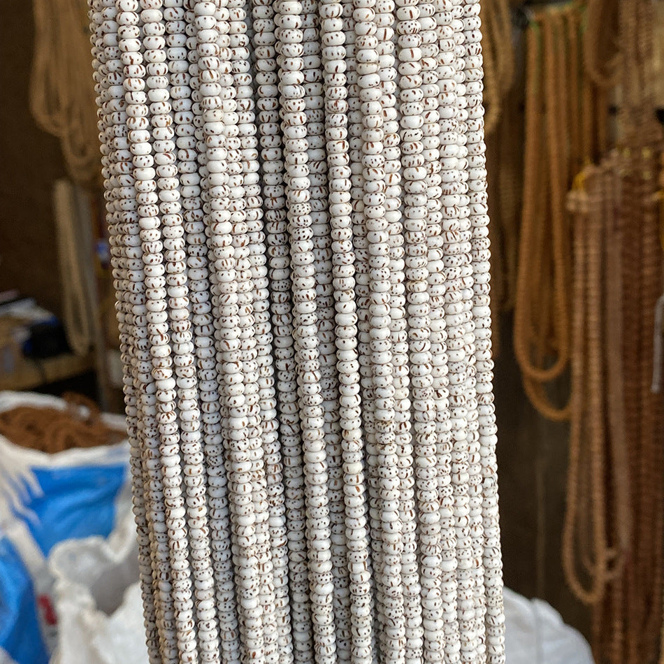Hainan Dry Grinding Smooth White Bodhi Long Mini Tablets Bracelets