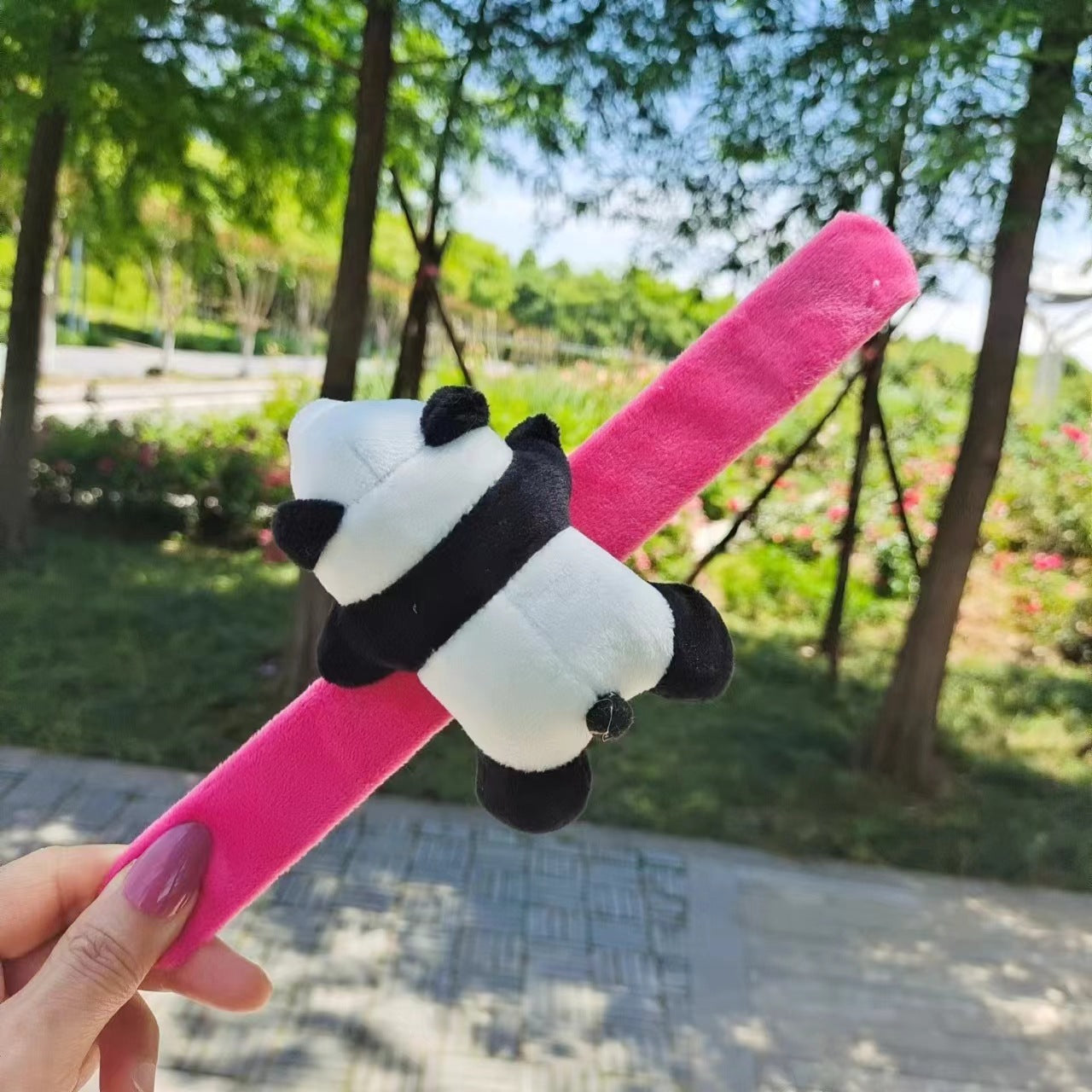 Children's Cute Panda Doll Toy Flower Color Cartoon Lesser Rings