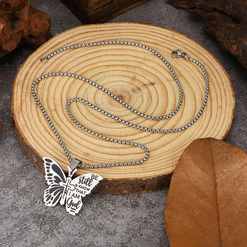 Stainless Steel Flat Personalized Creative Colorful Necklace