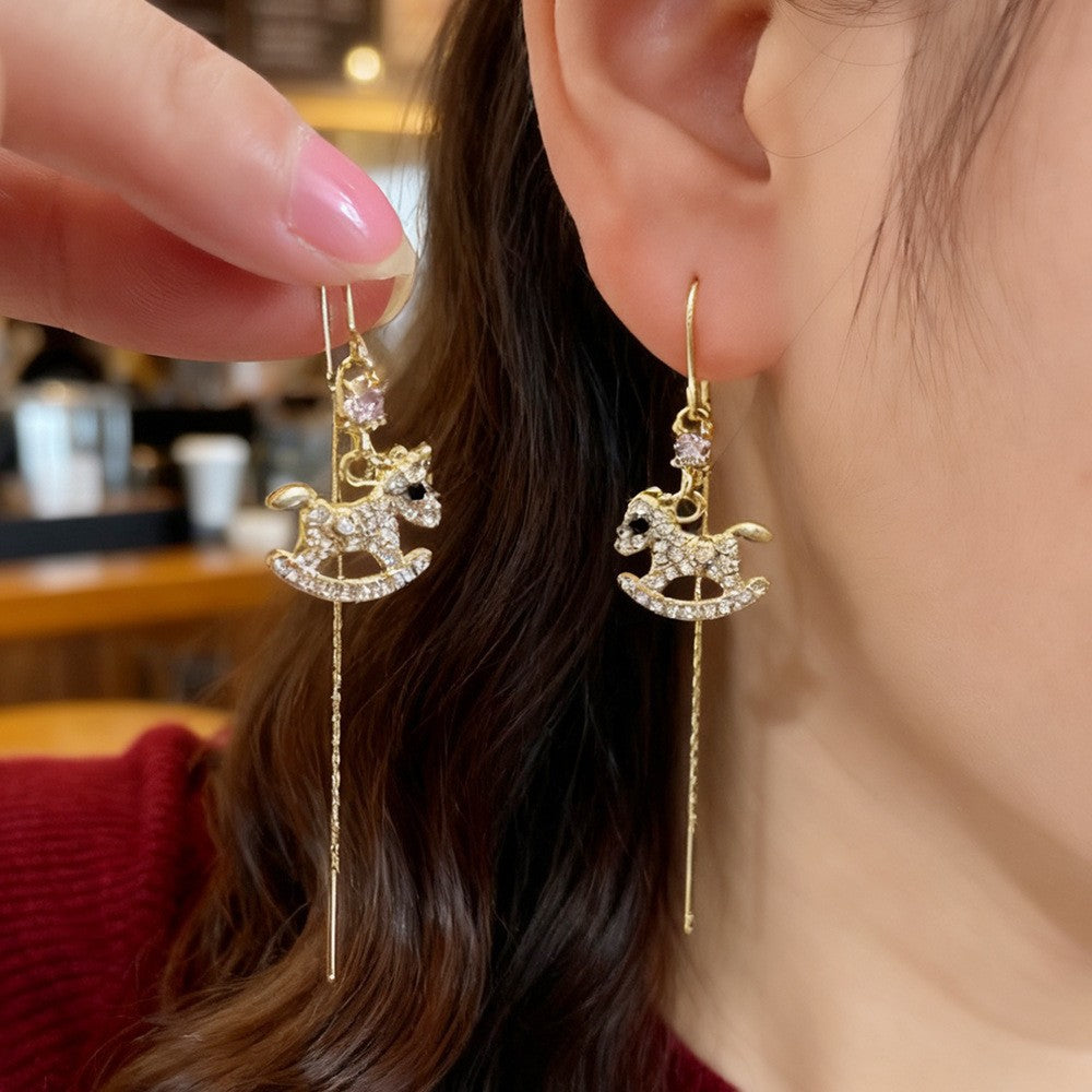 Women's Tassel Fashionable Simple Snowflake Leaves Slim Ear Line