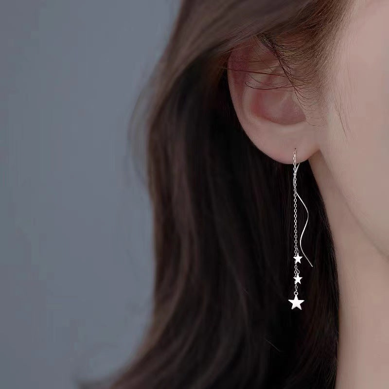 Women's Clover Lines Fashionable High-grade Tassel Simple Ear Line