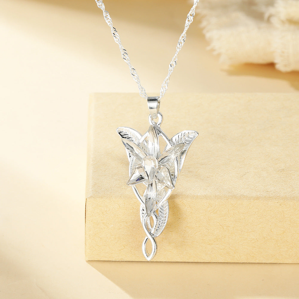 Women's Fashion Creative Alloy Jeweled Sweater Chain Versatile Personality Necklace