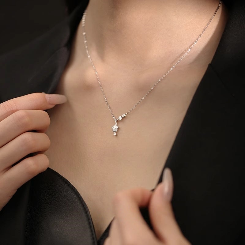 Women's Sier Light Luxury High-grade Design Clavicle Necklaces