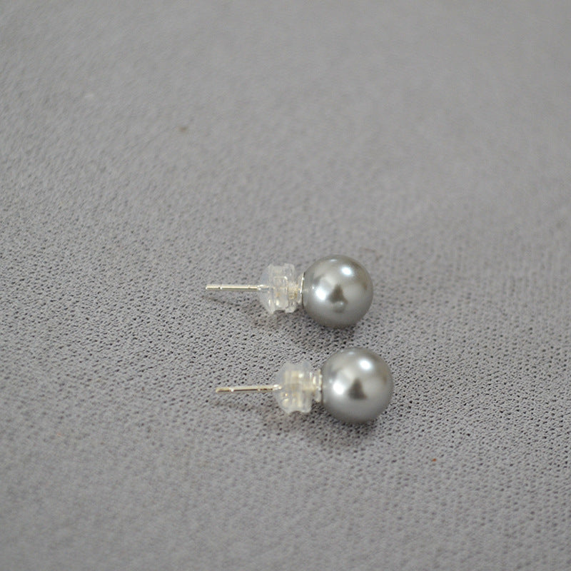 Women's Imitation Hemp Cold Moonlight Sier Gray Earrings