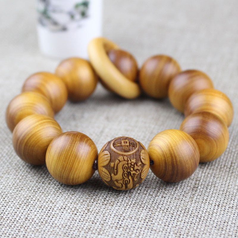 Women's & Men's Arborvitae Made Of Mature Material Scar Beads Bracelet