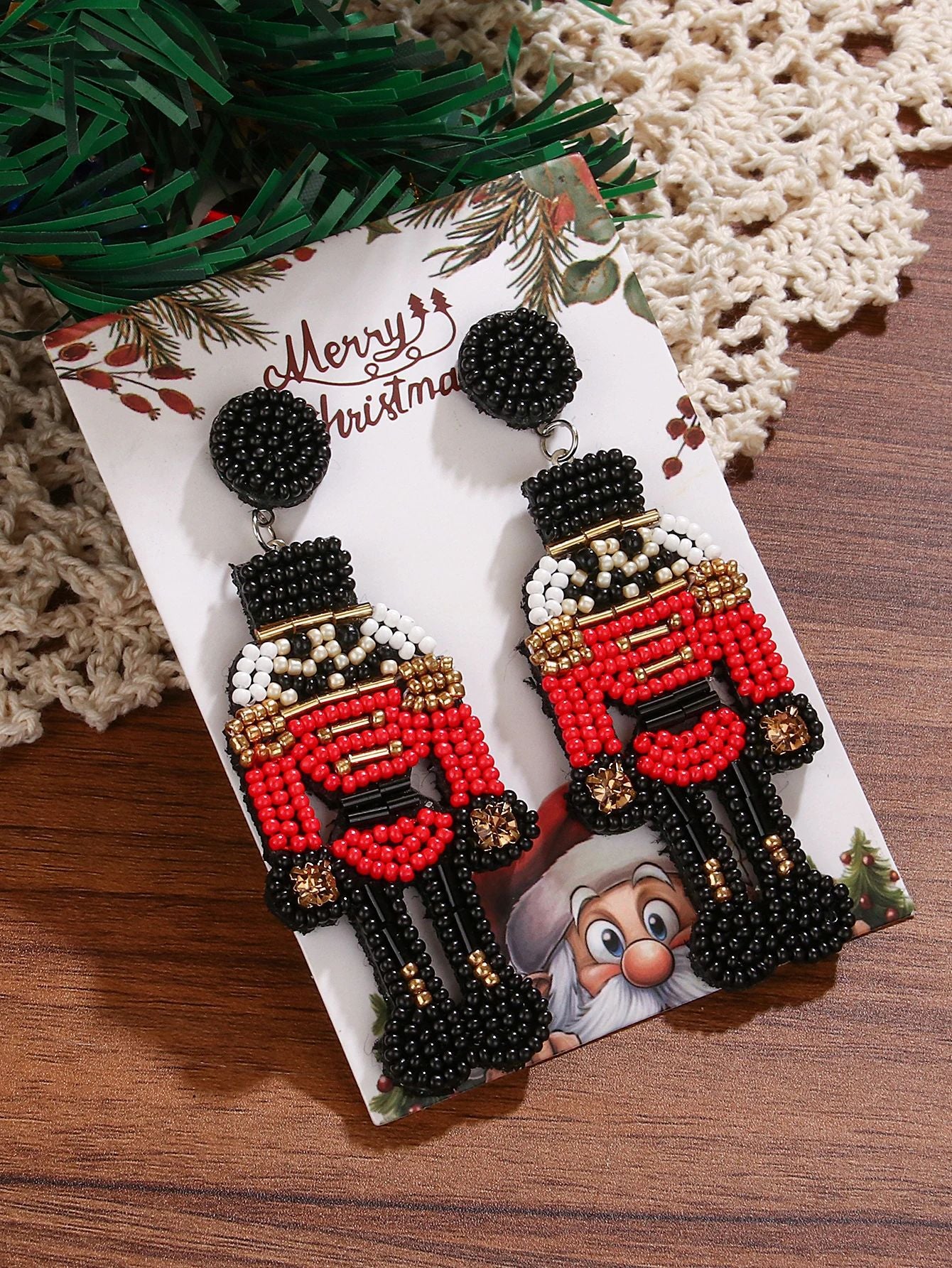 Bead Exaggerated Personalized Handmade Beaded Ethnic Earrings