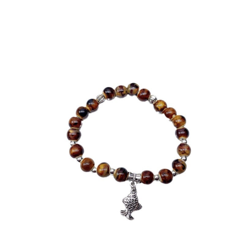 Women's & Men's Boutique Ceramic Beaded Weave Trendy Summer Retro National Trend Ethnic Bracelets