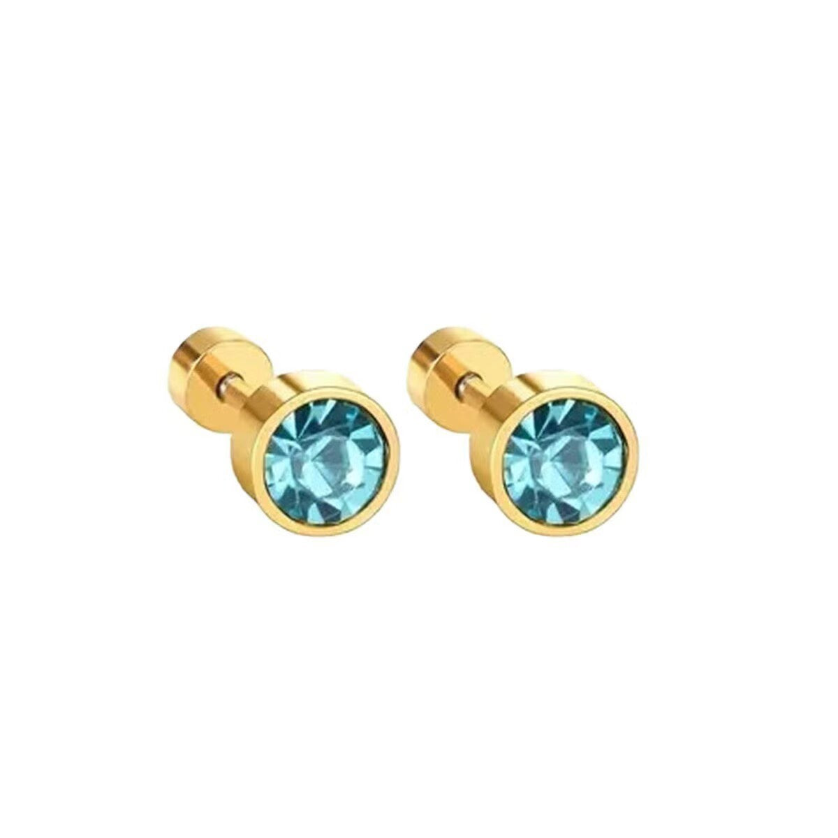 Stainless Steel Diamond Cup Car Plug Ear Bone Seconds Stud Earrings