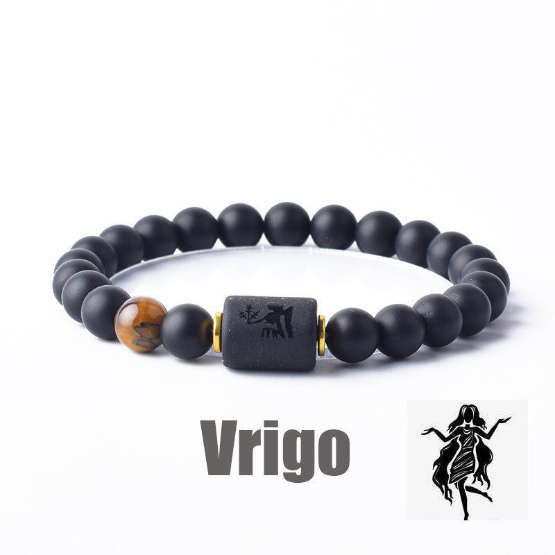 Constellation Natural Stone Beaded Twee Tigereye Bracelet