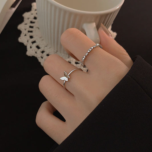 Sweet Small Butterfly Female Korean Style Fresh Ring