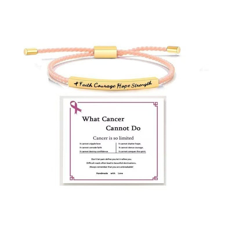 Elbow Lettering Friend Gift Rose Gold Adjustable Sier Stainless Bracelet