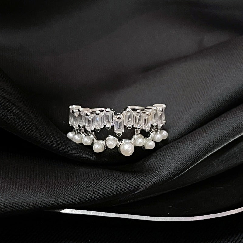 Series Full Diamond Open-end Zircon Butterfly High Sense Affordable Rings