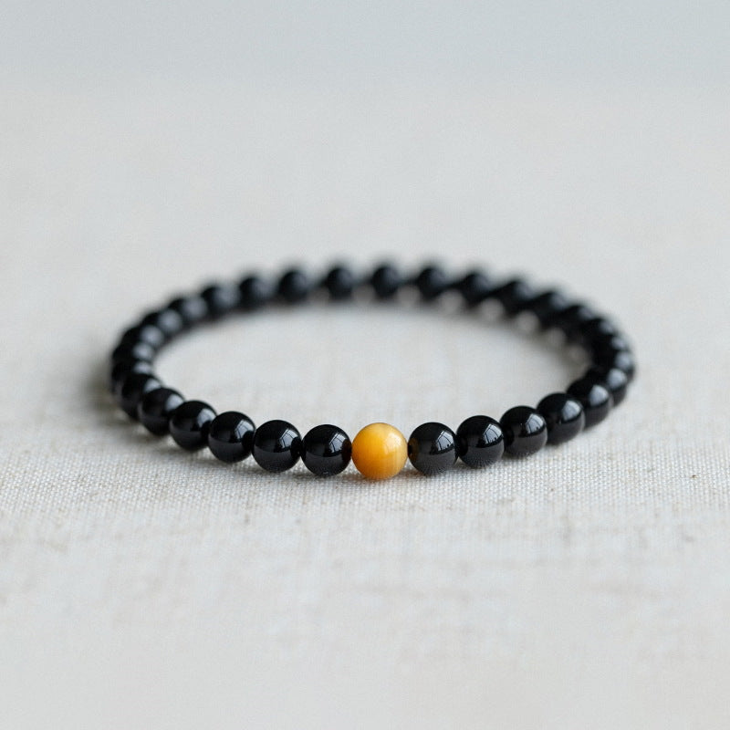 Gold Sheen Obsidian Female Korean Simple Personalized Bracelets