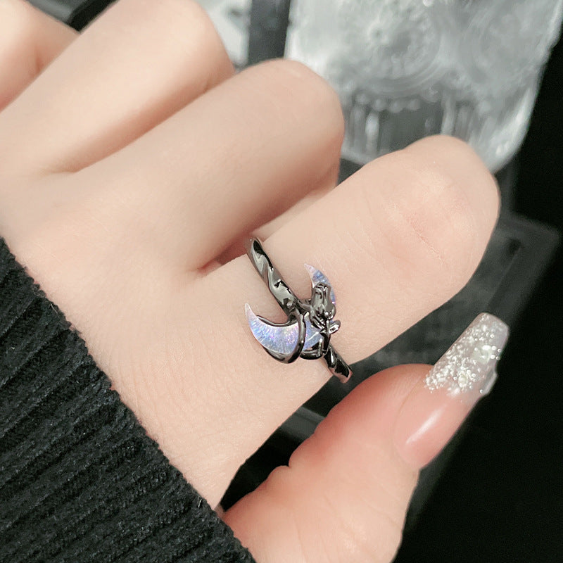 Dark Open-end Personality Female Unisex Style Rings