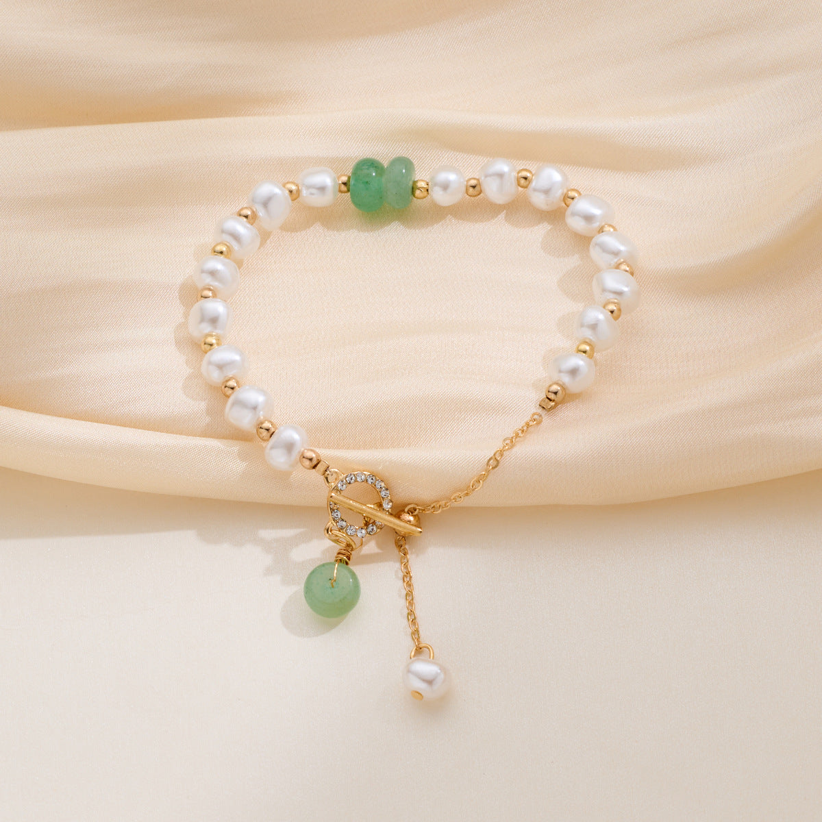 Women's Baroque Irregular Imitation Pearl Safety Buckle Style Simple Temperament Female Bracelet