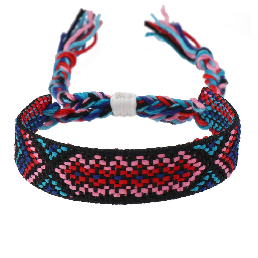 Fashion Colorful Nepal Woven Bohemian Ethnic Style Carrying Bracelets